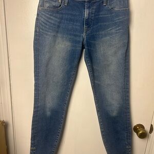 ABLE Denim Jeans Womens 27 Blue Mid Rise Skinny Ankle Split Hem Ethical Brand